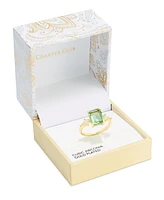 Charter Club Gold-Tone Green Crystal & Cubic Zirconia Ring, Created for Macy's