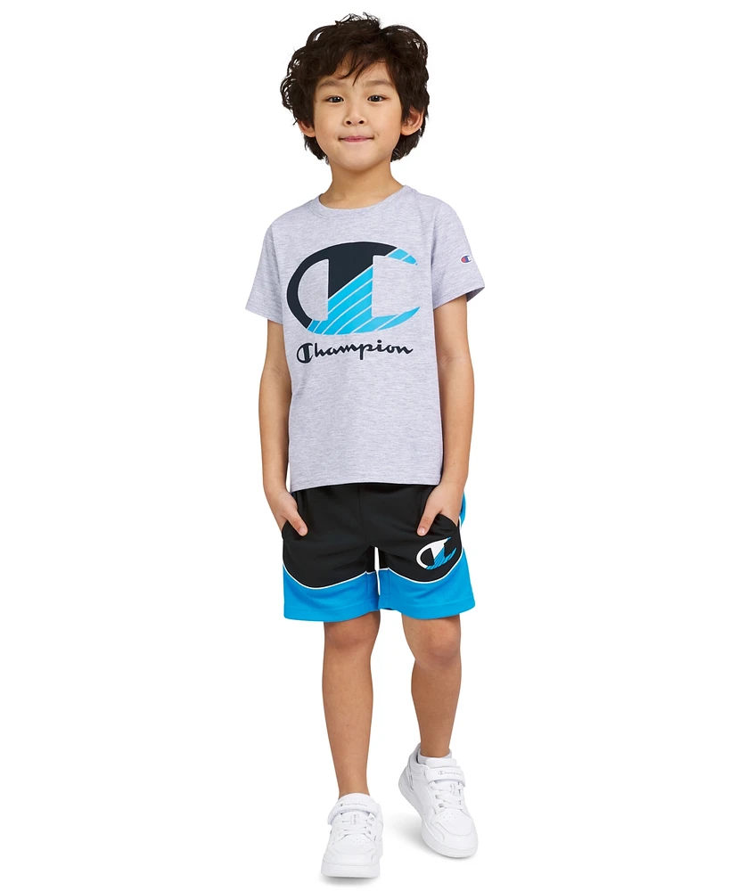 Champion Little Boys Logo Graphic T-Shirt & Shorts, 2 Piece Set