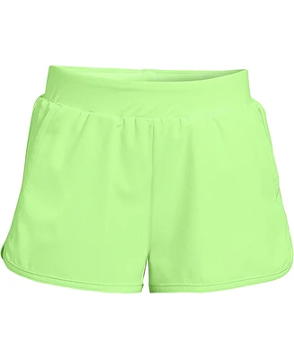 Lands' End Girl Slim Stretch Woven Swimsuit Shorts