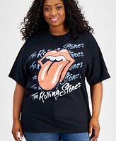 Love Tribe Trendy Plus Rolling Stones Graphic Print Crewneck Cotton T-Shirt