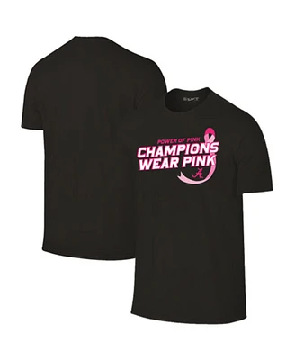 Men's and Women's Pink Alabama Crimson Tide Power of Breast Cancer T-shirt