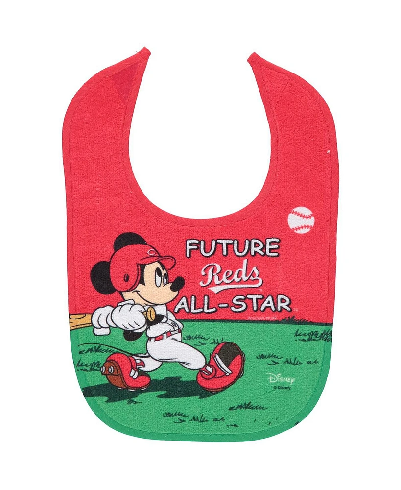 Baby Boys and Girls Wincraft Cincinnati Reds Disney Mickey All Pro Baby Bib