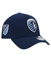 Men's New Era Navy Sporting Kansas City 2024 Kick Off Collection 9FORTY A-Frame Adjustable Hat