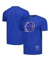 Men's and Women's Mitchell & Ness Blue Orlando Magic Hardwood Classics Mvp Throwback Logo T-shirt