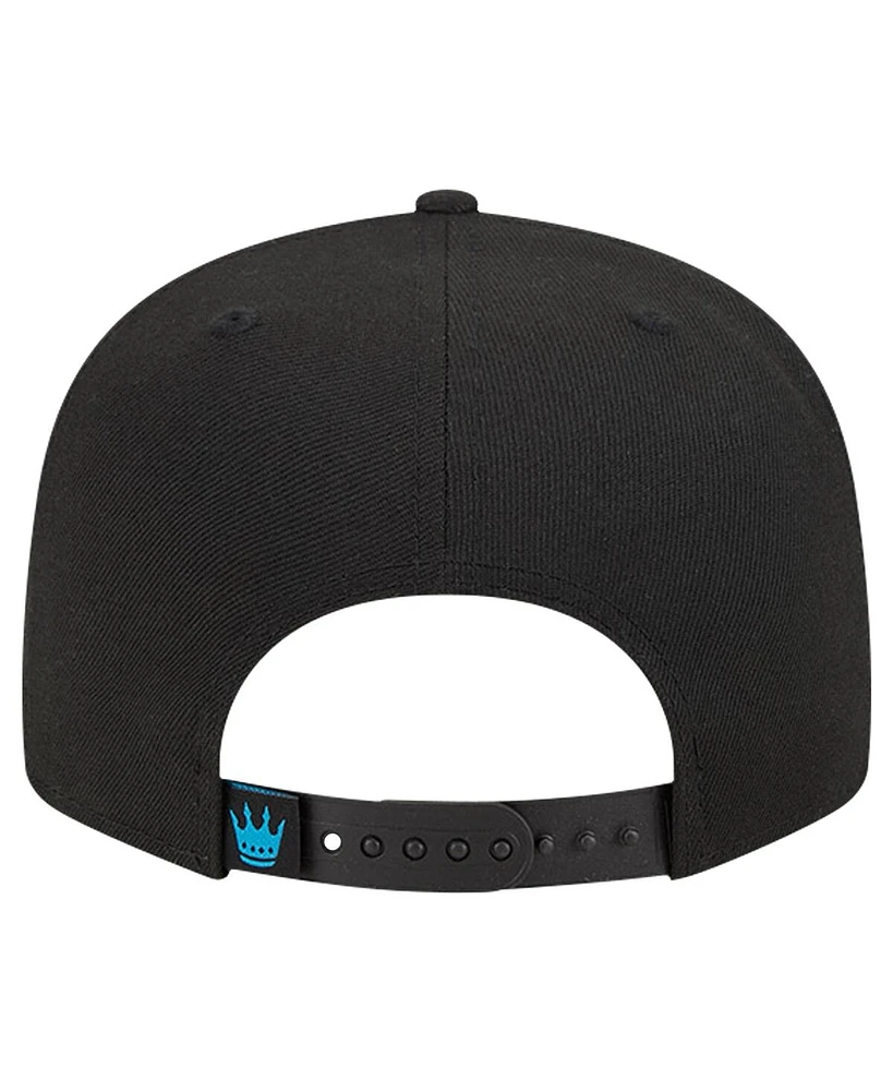 Men's New Era Black Charlotte Fc Jumbo 9FIFTY Snapback Hat