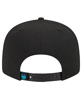 Men's New Era Black Charlotte Fc Jumbo 9FIFTY Snapback Hat