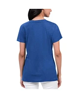 Women's G-iii 4Her by Carl Banks Royal Distressed Chicago Cubs Key Move V-Neck T-shirt