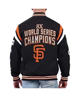 Men's G-iii Sports by Carl Banks Black San Francisco Giants Quick Full-Snap Varsity Jacket