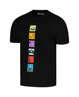 Men's and Women's Freeze Max Black SpongeBob SquarePants Pieces T-shirt