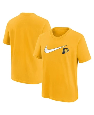 Big Boys and Girls Nike Gold Indiana Pacers Swoosh T-shirt