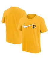 Big Boys and Girls Nike Gold Indiana Pacers Swoosh T-shirt