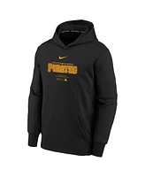 Big Boys Nike Black Pittsburgh Pirates Authentic Collection Performance Pullover Hoodie