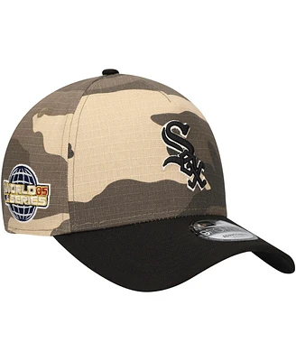 Men's New Era Chicago White Sox Camo Crown A-Frame 9FORTY Adjustable Hat