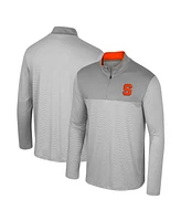 Men's Colosseum Gray Syracuse Orange Tuck Quarter-Zip Top