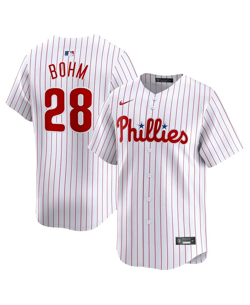 Men's Nike Alec Bohm White Philadelphia Phillies Home limited Player Jersey