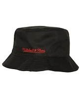 Men's Mitchell & Ness Black Miami Heat 25th Anniversary Bucket Hat