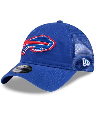 Men's New Era Royal Distressed Buffalo Bills Game Day 9TWENTY Adjustable Trucker Hat