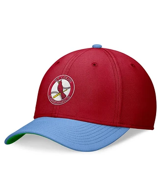 Men's Nike Red, Light Blue St. Louis Cardinals Cooperstown Collection Rewind Swooshflex Performance Hat