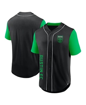 Men's Fanatics Black Austin Fc Balance Fashion Baseball Jersey