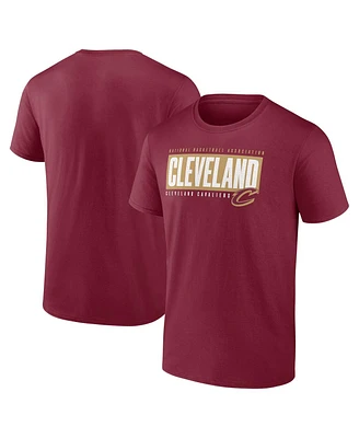 Men's Fanatics Wine Cleveland Cavaliers Box Out T-shirt