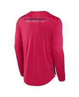 Men's Fanatics Red St. Louis City Sc Mid Goal Long Sleeve T-shirt