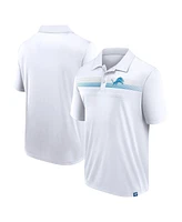 Men's Fanatics White Detroit Lions Victory For Us Interlock Polo Shirt