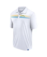 Men's Fanatics White Los Angeles Chargers Victory For Us Interlock Polo Shirt