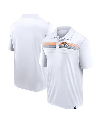 Men's Fanatics White Denver Broncos Victory For Us Interlock Polo Shirt