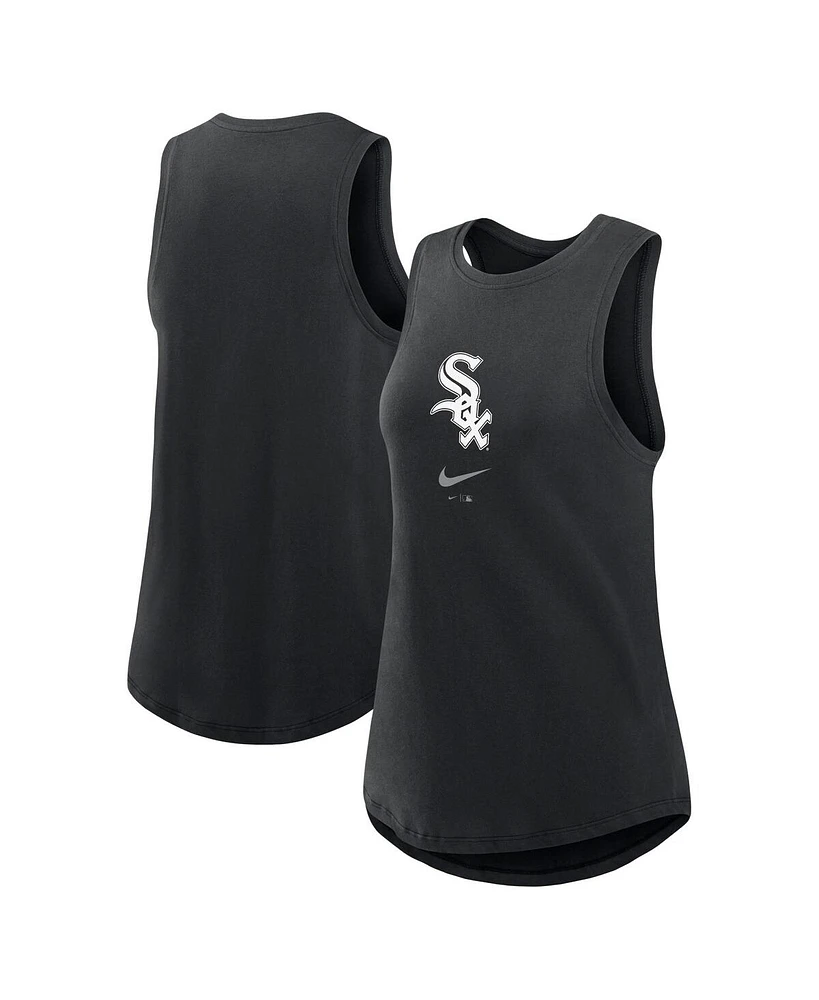 Women's Nike Black Chicago White Sox Legacy Icon High Neck Fashion Tank Top