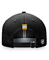 Women's Fanatics Black Boston Bruins Authentic Pro Rink Adjustable Hat