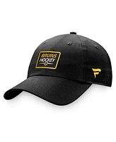 Women's Fanatics Black Boston Bruins Authentic Pro Rink Adjustable Hat