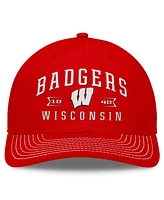 Men's Top of the World Red Wisconsin Badgers Carson Trucker Adjustable Hat