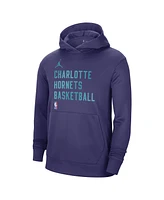 Men's and Women's Jordan Purple Charlotte Hornets 2023/24 Performance Spotlight On-Court Practice Pullover Hoodie