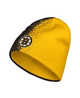 Men's adidas Black, Gold Boston Bruins Split Knit Hat