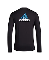 Men's adidas Black San Jose Earthquakes Local Pop Aeroready Long Sleeve T-shirt