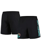 Men's Mitchell & Ness Black Distressed Vancouver Grizzlies Hardwood Classics 2001/02 Throwback Logo Heritage Shorts