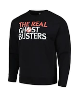 Men's Black The Real Ghostbusters Logo Pullover Sweatshirt
