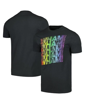 Men's Charcoal Wham! Rainbow Logos Graphic T-shirt
