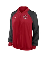 Women's Nike Red Cincinnati Reds Authentic Collection Team Raglan Performance Full-Zip Jacket