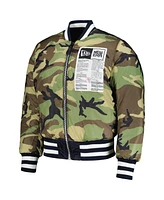 Men's New Era x Alpha Industries Navy, Camo Seattle Mariners Reversible Full-Zip Bomber Jacket