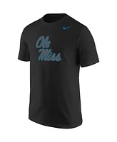 Men's Nike Black Ole Miss Rebels Logo Color Pop T-shirt