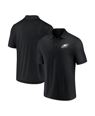 Men's Fanatics Black Philadelphia Eagles Component Polo Shirt