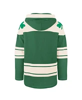 Men's '47 Brand Kelly Green Pittsburgh Penguins St. Patrick's Day Superior Lacer Pullover Hoodie