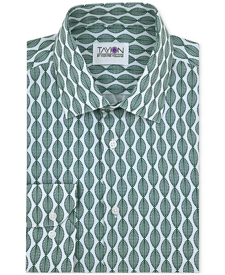 Tayion Collection Men's Leaf-Print Dress Shirt