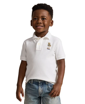 Polo Ralph Lauren Toddler and Little Boys Bear Cotton Mesh Shirt