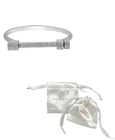 Adornia Silver-Plated Crystal Screw Cuff Bracelet