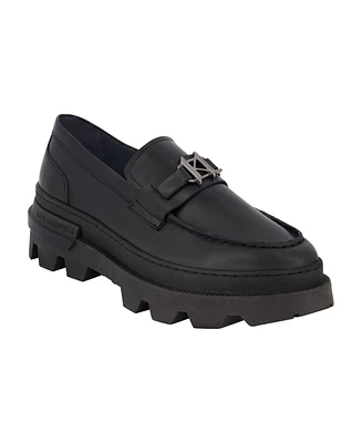 Karl Lagerfeld Paris Men's Leather Lug Sole Loafers