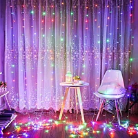 Twinkle Star Curtain String Lights 8 Modes Fairy Hanging for Home Decor 6.6FT x 9.8FT