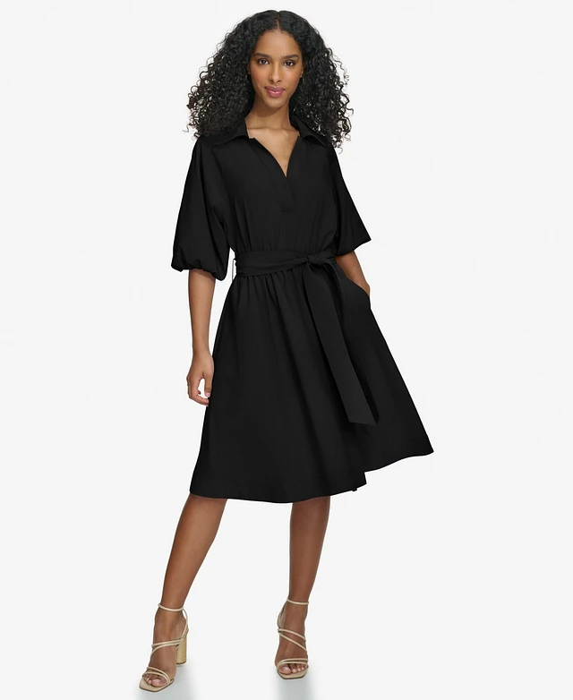 casual floral a line dress A-Line Floral Printed Dress 7442 – Sparkly Gowns main image 0