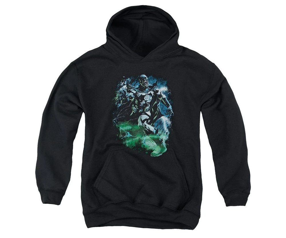 Green Lantern Boys Youth Black Batman Pull Over Hoodie / Hooded Sweatshirt